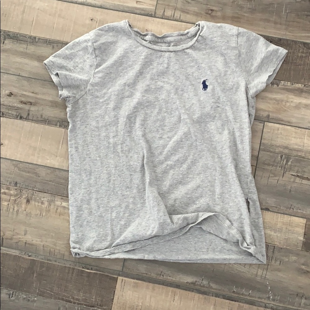 Grey polo T-shirt